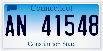 CT license plate AN41548