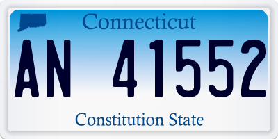 CT license plate AN41552