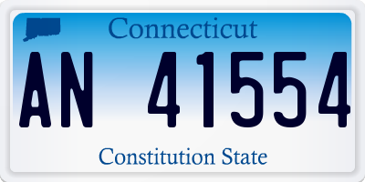CT license plate AN41554