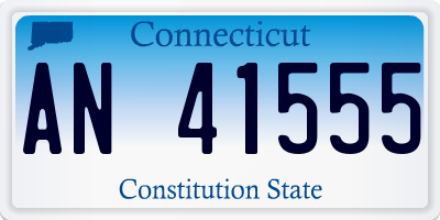 CT license plate AN41555