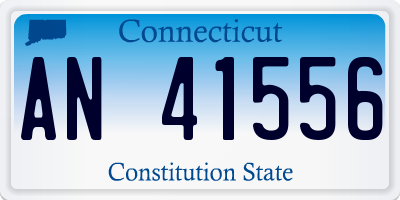 CT license plate AN41556