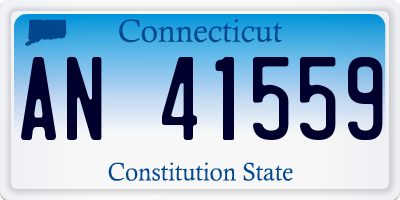 CT license plate AN41559