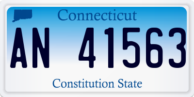 CT license plate AN41563
