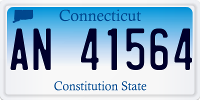 CT license plate AN41564