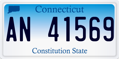 CT license plate AN41569