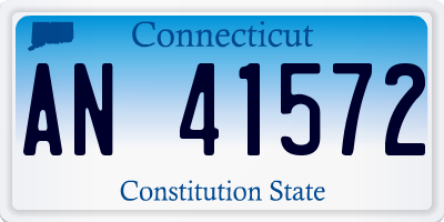 CT license plate AN41572