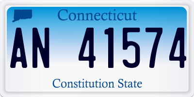 CT license plate AN41574