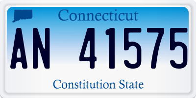 CT license plate AN41575