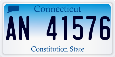 CT license plate AN41576