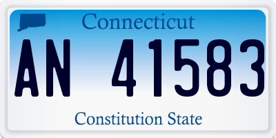 CT license plate AN41583