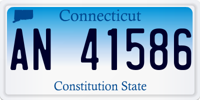 CT license plate AN41586