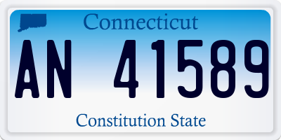 CT license plate AN41589