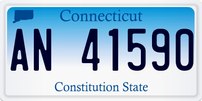 CT license plate AN41590
