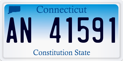 CT license plate AN41591