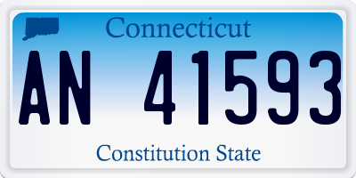 CT license plate AN41593