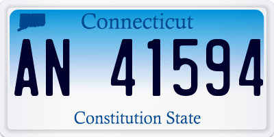 CT license plate AN41594