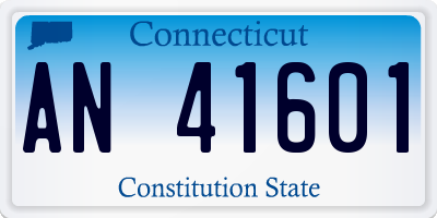 CT license plate AN41601