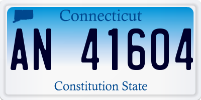CT license plate AN41604
