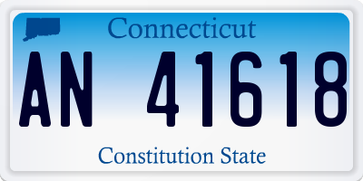 CT license plate AN41618