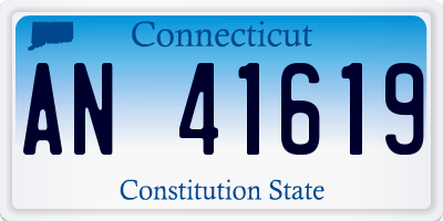 CT license plate AN41619