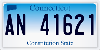 CT license plate AN41621