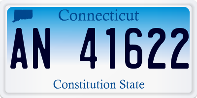 CT license plate AN41622