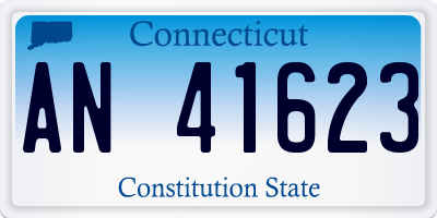 CT license plate AN41623