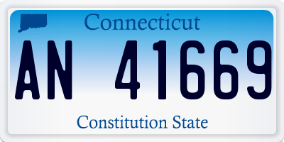 CT license plate AN41669
