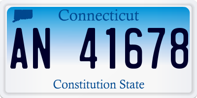 CT license plate AN41678