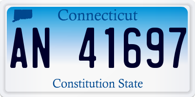 CT license plate AN41697
