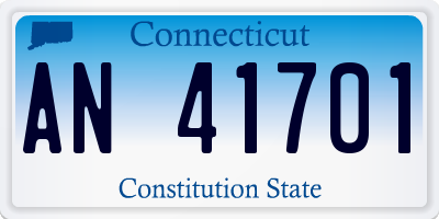 CT license plate AN41701
