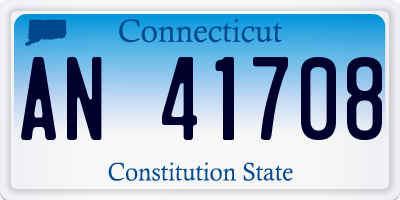 CT license plate AN41708