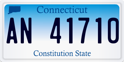 CT license plate AN41710