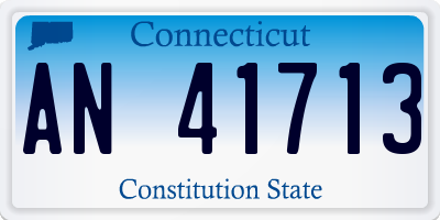 CT license plate AN41713