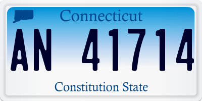 CT license plate AN41714