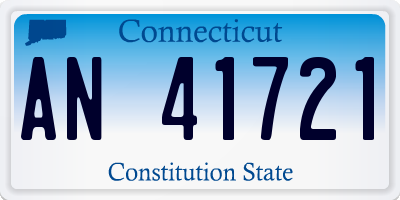 CT license plate AN41721