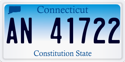 CT license plate AN41722
