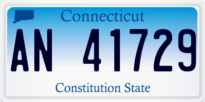 CT license plate AN41729