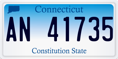 CT license plate AN41735