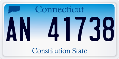 CT license plate AN41738