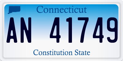 CT license plate AN41749