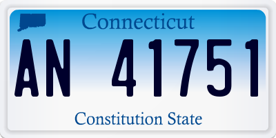 CT license plate AN41751