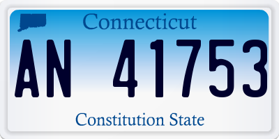 CT license plate AN41753