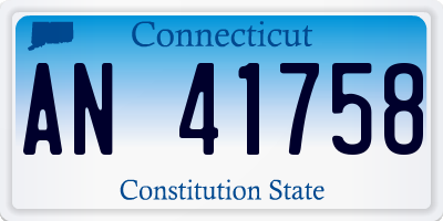 CT license plate AN41758