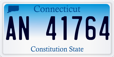 CT license plate AN41764