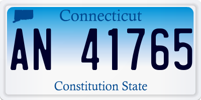 CT license plate AN41765