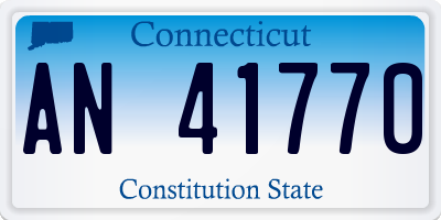 CT license plate AN41770