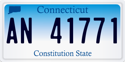 CT license plate AN41771