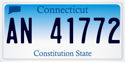 CT license plate AN41772