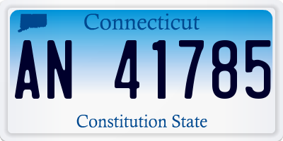 CT license plate AN41785